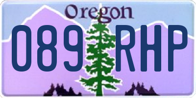 OR license plate 089RHP
