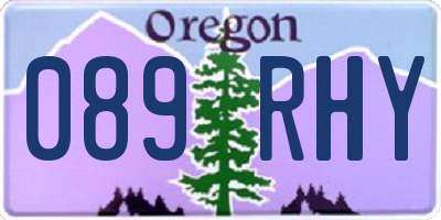 OR license plate 089RHY
