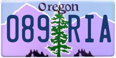OR license plate 089RIA