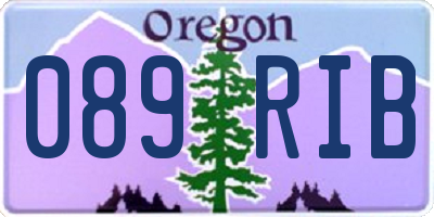OR license plate 089RIB