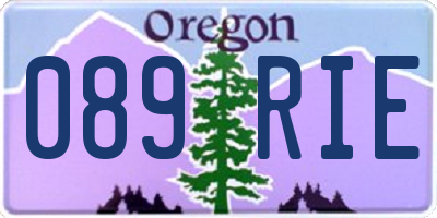OR license plate 089RIE