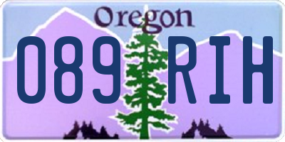 OR license plate 089RIH
