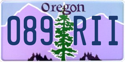 OR license plate 089RII