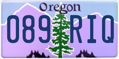 OR license plate 089RIQ