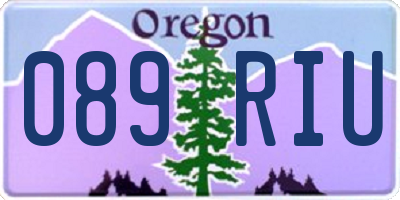 OR license plate 089RIU