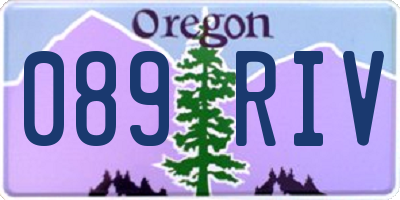 OR license plate 089RIV