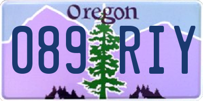 OR license plate 089RIY