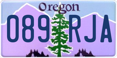 OR license plate 089RJA