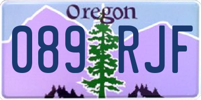 OR license plate 089RJF