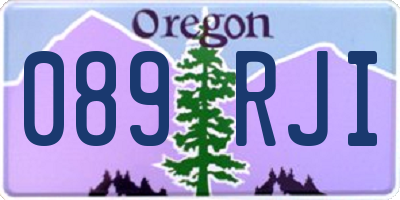 OR license plate 089RJI