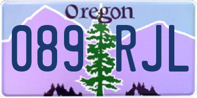 OR license plate 089RJL