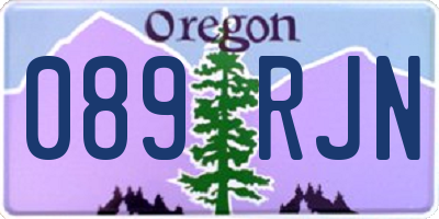 OR license plate 089RJN