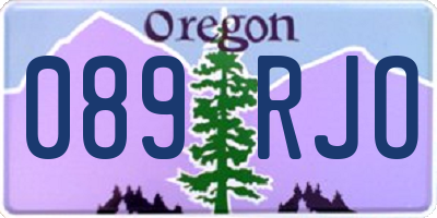 OR license plate 089RJO