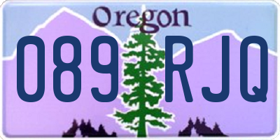 OR license plate 089RJQ