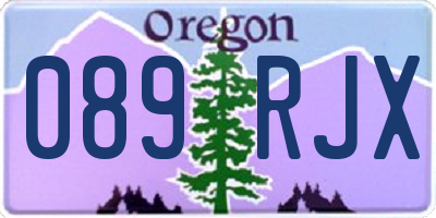 OR license plate 089RJX