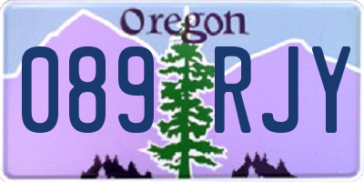 OR license plate 089RJY
