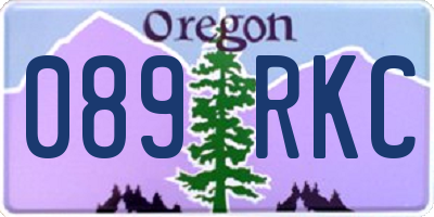 OR license plate 089RKC