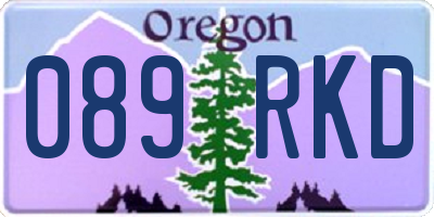 OR license plate 089RKD