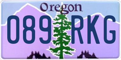 OR license plate 089RKG