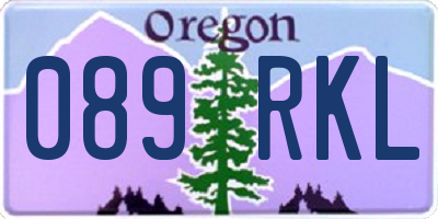 OR license plate 089RKL