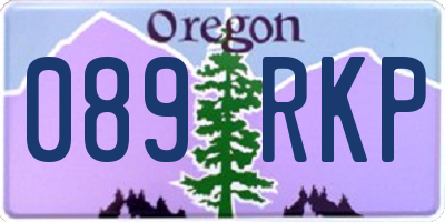 OR license plate 089RKP