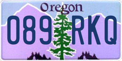 OR license plate 089RKQ