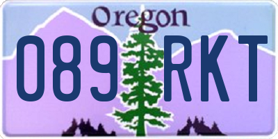 OR license plate 089RKT