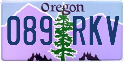 OR license plate 089RKV