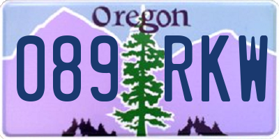 OR license plate 089RKW