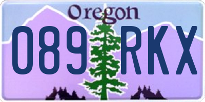 OR license plate 089RKX