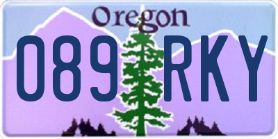 OR license plate 089RKY