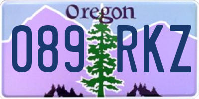 OR license plate 089RKZ