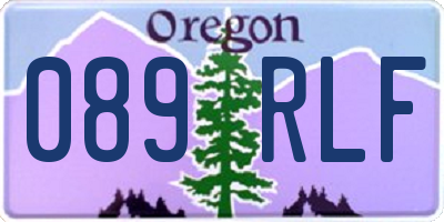 OR license plate 089RLF