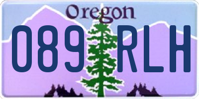 OR license plate 089RLH