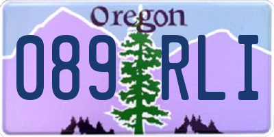 OR license plate 089RLI