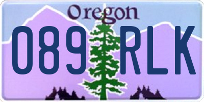 OR license plate 089RLK
