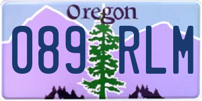 OR license plate 089RLM