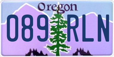 OR license plate 089RLN