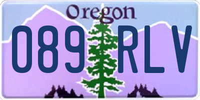 OR license plate 089RLV