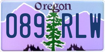 OR license plate 089RLW