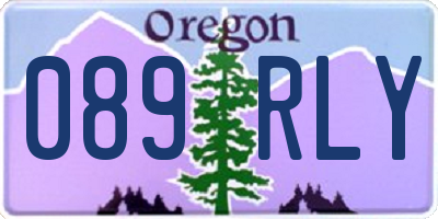 OR license plate 089RLY