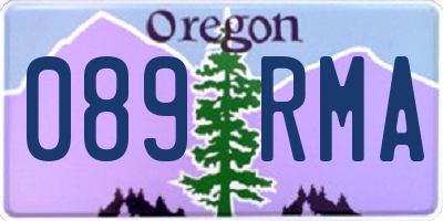 OR license plate 089RMA