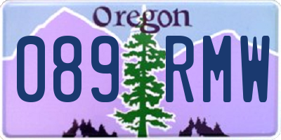 OR license plate 089RMW