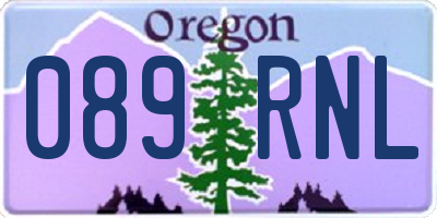 OR license plate 089RNL