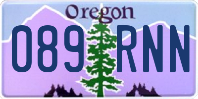 OR license plate 089RNN
