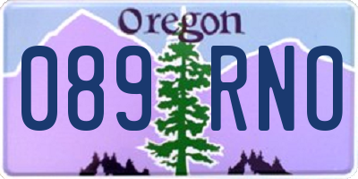 OR license plate 089RNO