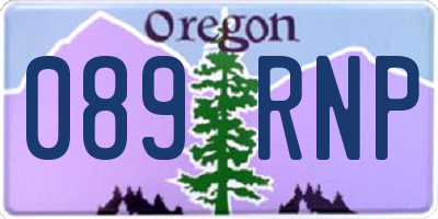OR license plate 089RNP