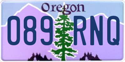 OR license plate 089RNQ