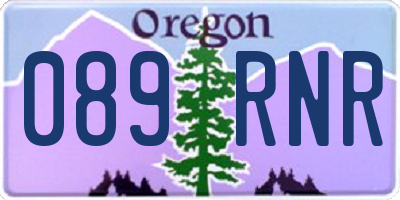 OR license plate 089RNR