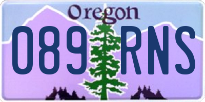 OR license plate 089RNS